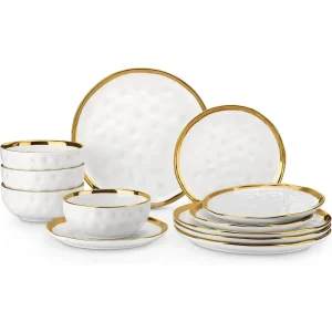 12-Piece Timeless Porcelain Dinnerware Set