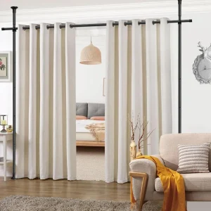 Room Divider Curtain Rod，Expandable Room Divider