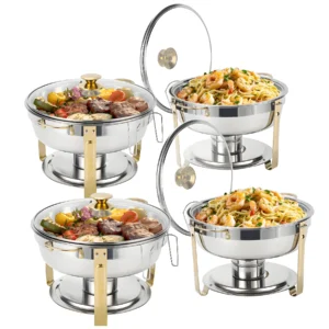 2/4 Pack Chafing Dish Buffet Stainless Steel Chafer Pan