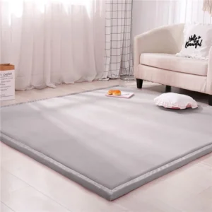 1pc Japanese Tatami Rug, Coral Velvet Area Rug, Baby Mat for Floor Play