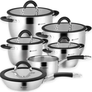 11-Piece Stainless Steel Induction Cookware Set