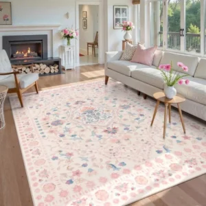 Rug for Living Room Carpet Machine Washable Non-Slip Floor Mat