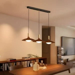 Restaurant Chandelier 2026 New High-End Walnut Grain Bar Modern
