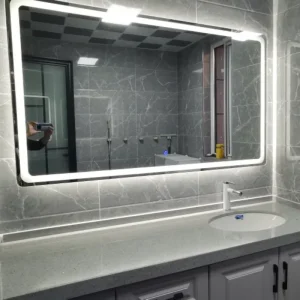 Bathroom Smart Mirror LED Light Mirror Makeup Defogging Touch Screen Smart